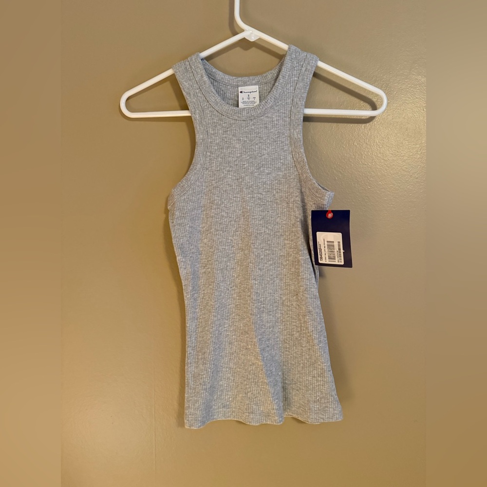 NWT Gray ribbed Champion Racerback tee size Small
